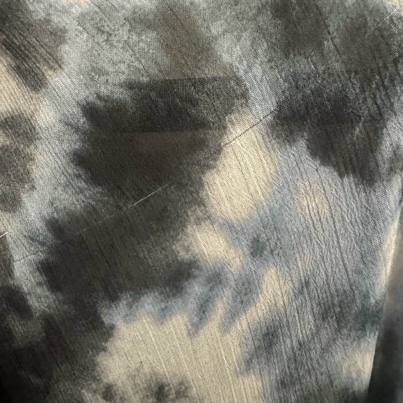 NWT High Neck Long Sleeve Midi Tie Dye Grey and Blue Dress Size 4 - Picture 7 of 8